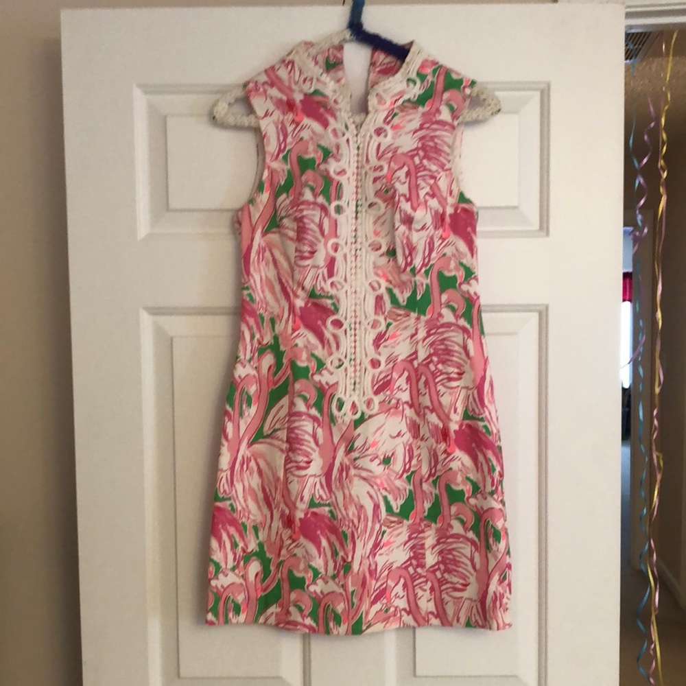 Lilly Pulitzer size 2 ladies dress. Flamingo print